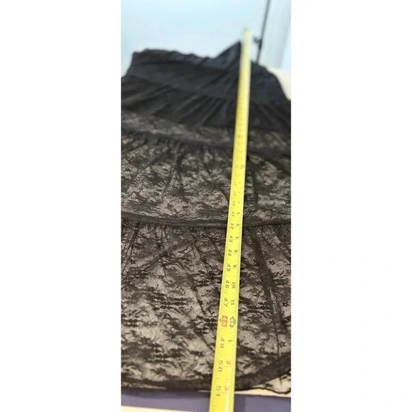 12th Tribe Dress Womens Medium Mini with Maxi Lace Overlay Whimsygoth‎ Boho NEW - Picture 6 of 8